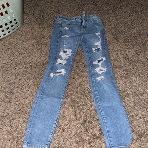 American Eagle high waisted skinny ripped jeans
